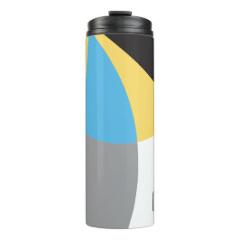 Garrafa Térmica Personalizado, Nome, Abstrato de Arte Amarela pret