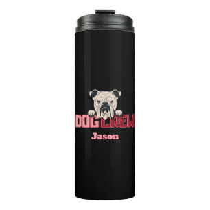 Garrafa Térmica Personalizado para Buldogue da Tripulação de Cães