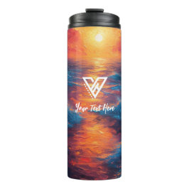 Garrafa Térmica Personalizado: Tumbler de Radiação do Sunset