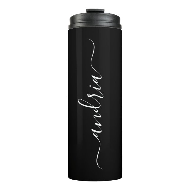 Garrafa Térmica Personalizar o nome do script branco vertical em p (Frente)