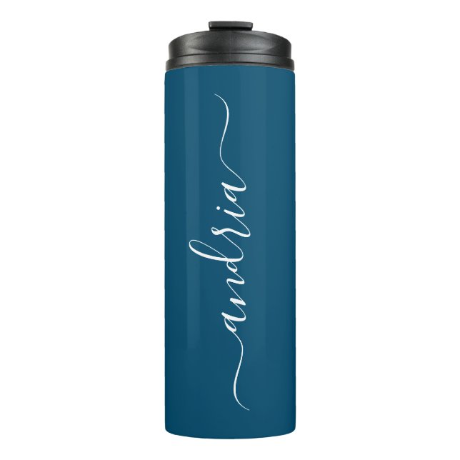 Garrafa Térmica Personalizar o nome do script branco vertical, Oce (Frente)