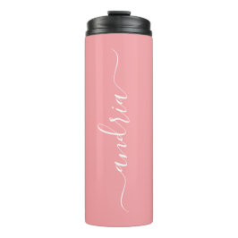 Garrafa Térmica Personalizar o Nome do Script Branco Vertical, Pea