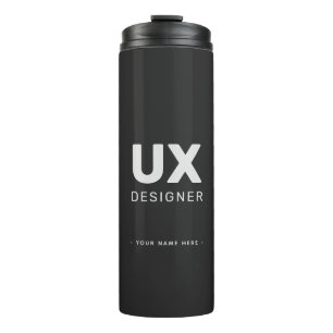 Garrafa Térmica Personalizável Moderno do UX Designer