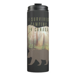 Garrafa Térmica Personalizável sobrevivi ao acampamento no Canadá