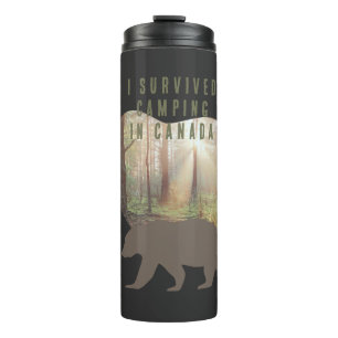 Garrafa Térmica Personalizável sobrevivi ao acampamento no Canadá