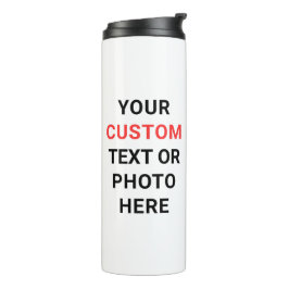 Garrafa Térmica Personalize | Adicionar Texto, Foto, Logotipo ou D