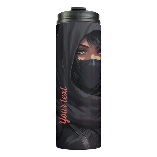 Garrafa Térmica Personalize seu texto Ninja Girl Thermal Tumbler (Frente)