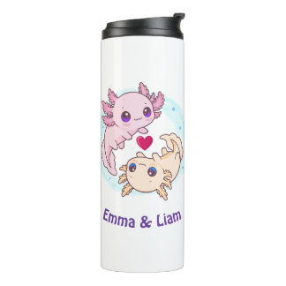 Garrafa Térmica Personalized Axolotl Couple Valentine