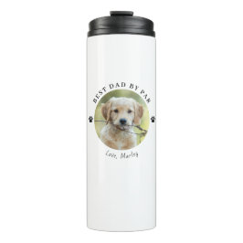 Garrafa Térmica Personalized Best Dad By Par Dog Photo