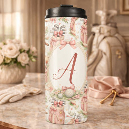 Garrafa Térmica Personalized Blush Bow Golf Monogram