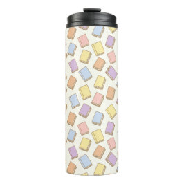 Garrafa Térmica Personalized Bookish Girly Cream Cute Bow Name