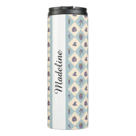 Garrafa Térmica Personalized Bookish Girly Tumbler Wizard Blue
