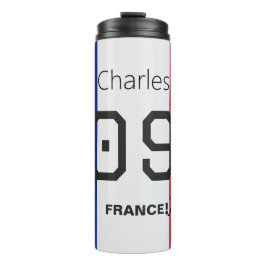 Garrafa Térmica Personalized French Flag Soccer Player Fan Support
