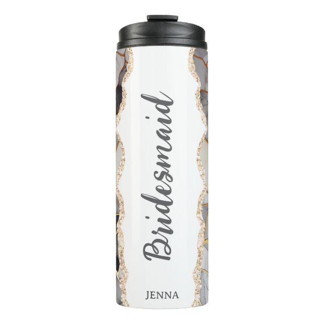 Garrafa Térmica Personalized Name Marble Bridesmaid (Frente)