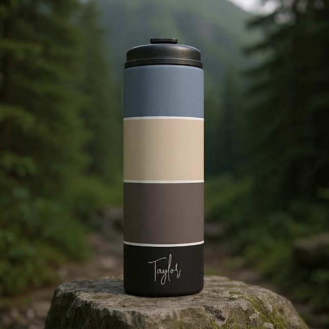 Garrafa Térmica Personalized Name Modern Simple And Trendy (Personalized Name Modern Simple And Trendy Thermal Tumbler by Ricaso. various colors available)