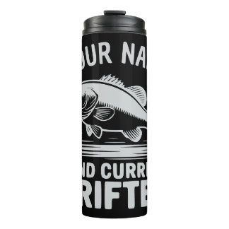 Garrafa Térmica Personalized Name Wind Current Drifter Bass Fish
