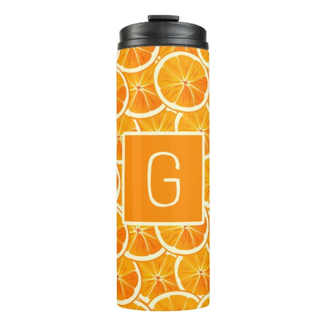 Garrafa Térmica Personalized Orange Citrus Monogram  (Frente)
