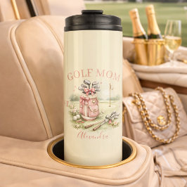 Garrafa Térmica Personalized Pink Bow Golf Mom