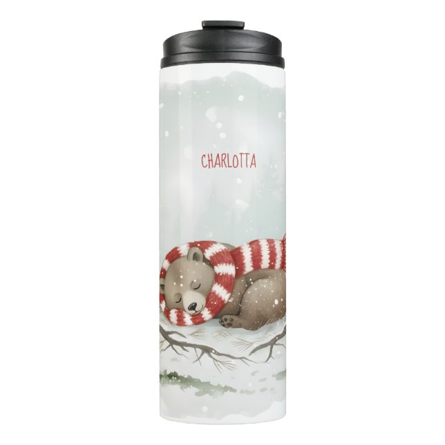 Garrafa Térmica Personalized Winter Bear Tumbler – Sleeping Animal (Frente)