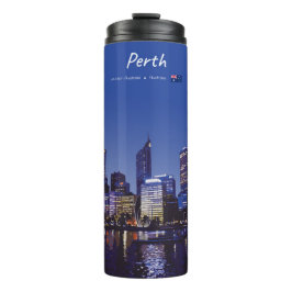 Garrafa Térmica Perth, Austrália - Silhueta da Cidade à Noite