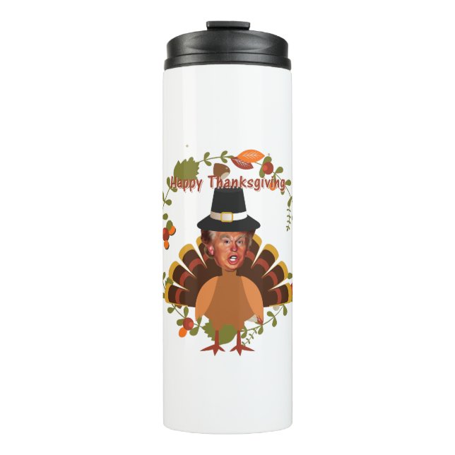 Garrafa Térmica peru de ação de graças (Frente)