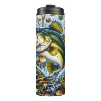 Garrafa Térmica Pesca de Robalo de Água Doce 