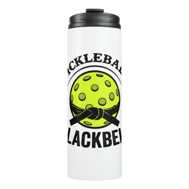 Garrafa Térmica Pickleball Blackbelt - Mestre de Pickleball Engraç (Frente)