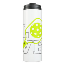 Pickleball Love - Neon Paddle e Ball Design