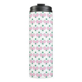 Garrafa Térmica Pickleball rosa e verde