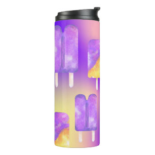 Garrafa Térmica Picolé de ouro roxo do arco-íris do Verão de Mikit