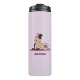 Garrafa Térmica Pilates Badass Workout Kitty Caneca de viagem