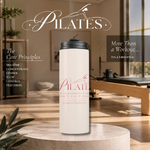 Garrafa Térmica Pilates de Luxo Os Princípios Básicos Rose