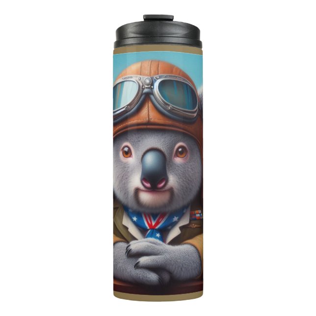 Garrafa Térmica Piloto de avião Koala (Frente)