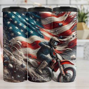 Garrafa Térmica Piloto de Motocross Americano