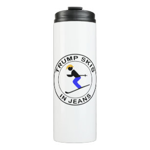 Garrafa Térmica Pincéis De Trump Em Jeans