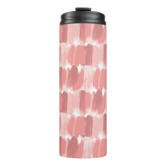 Garrafa Térmica Pincel Rosa Traça Padrão De Óleo