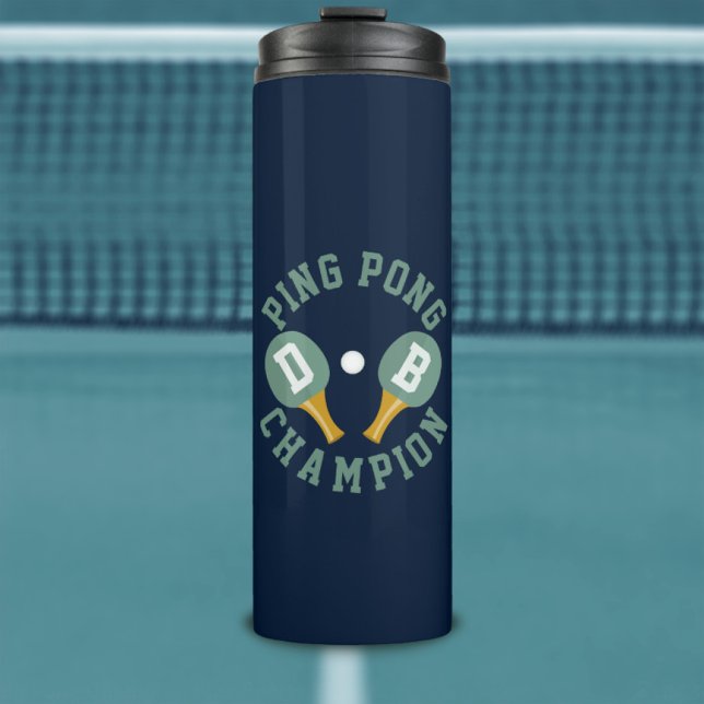 Garrafa Térmica Ping Pong Champion Esporte Monograma Tumbler térmi (Criador carregado)