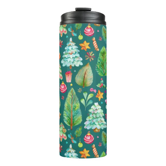 Garrafa Térmica Pinheiros de Natal (Frente)