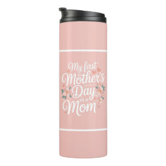 Garrafa Térmica Pink Floral First Mother's Day 