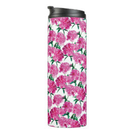 Garrafa Térmica Pink Peony Photo Pattern Romantic Girly Modern