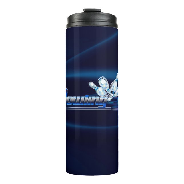 Garrafa Térmica Pinos de boliche e esfera (Frente)