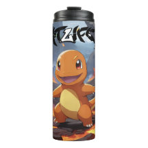 Pintado Pokémon Charmander em Volcano