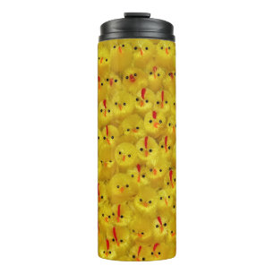 Garrafa Térmica Pintinhos de Páscoa Amarelo Cute Tumbler Padrão
