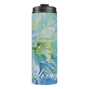 Garrafa Térmica Pintor a aquarelas românticas azuis