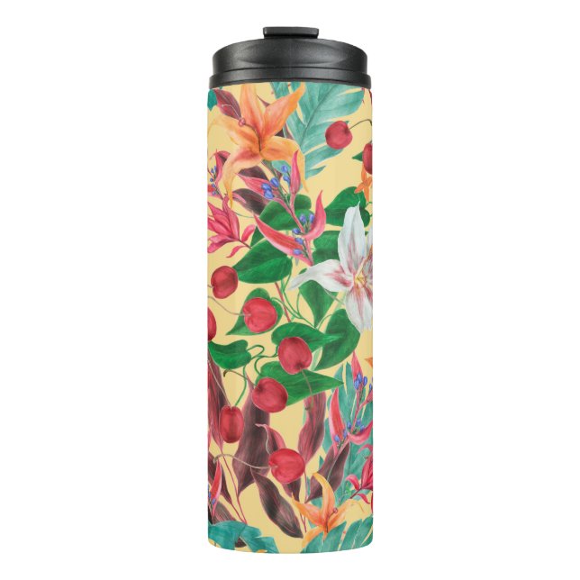 Garrafa Térmica Pintor de aquarelas com padrão uniforme de beleza (Frente)