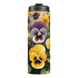 Garrafa Térmica Pintura a aquarela e púrpura