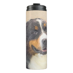 Garrafa Térmica Pintura de Cachorro de Montanha Bernese - Arte Ori