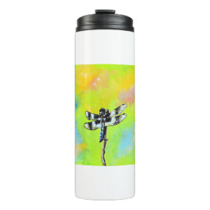 Garrafa Térmica Pintura de Dragonfly Shimmering