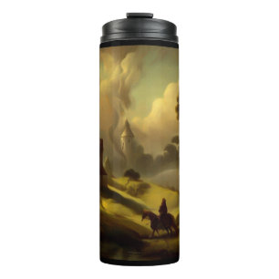 Garrafa Térmica Pintura de fantasia 2 - Paisagem medieval