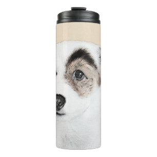 Garrafa Térmica Pintura de Parson Jack Russell Terrier - Arte Cani